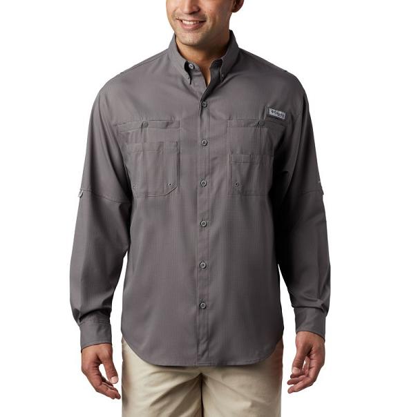 Columbia PFG Tamiami II Fishing Shirts Grey For Men's NZ65849 New Zealand